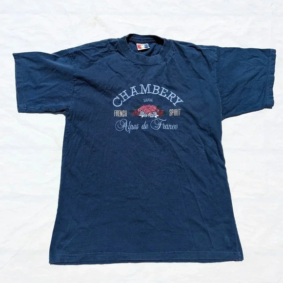Vintage Tops - Vintage French Spirit Chambery Alpes de France Woman's T Shirt  S 100% Cotton